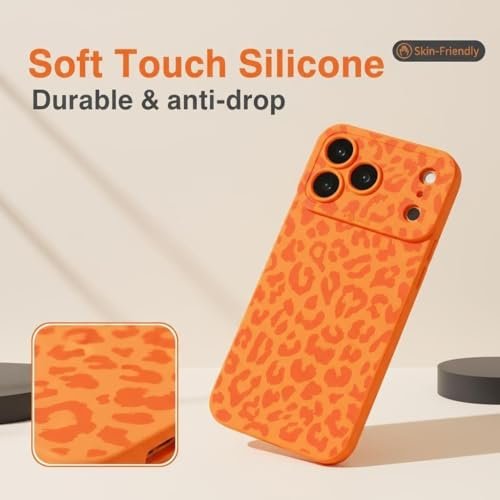 Iphone 17 Pro Max Case Orange Leopard Cheetah Print